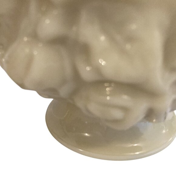 Vintage Floral Vase 6" Tall Intricate Rose Design Ivory Celluloid Composite - Picture 6 of 7